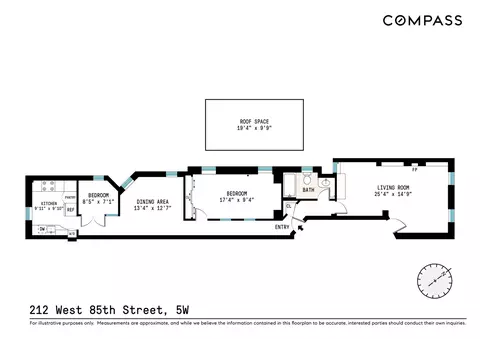 212 W 85th St #5W, New York, NY 10024