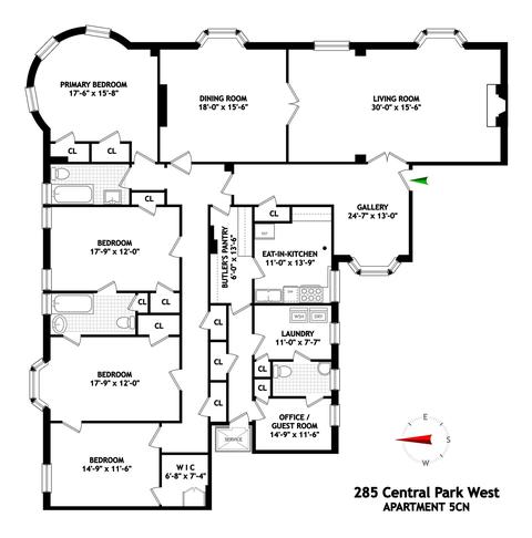 285 Central Park W #5N, New York, NY 10024 | 3 Photos | MLS #RPLU