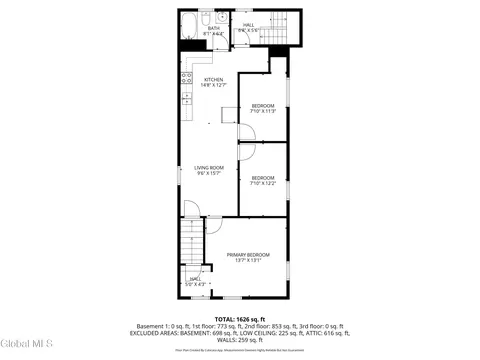 Floorplan - 11 Jackson Pl, Schenectady, NY 12308 photo 7 of 9
