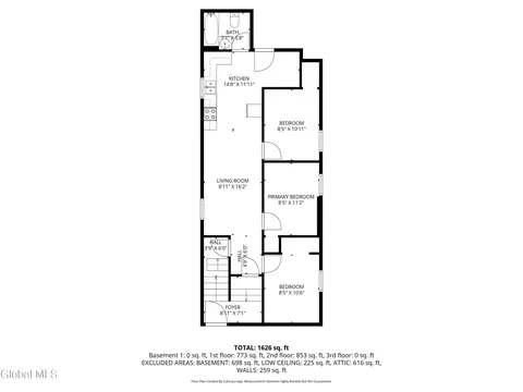 Floorplan - 11 Jackson Pl, Schenectady, NY 12308 photo 2 of 9