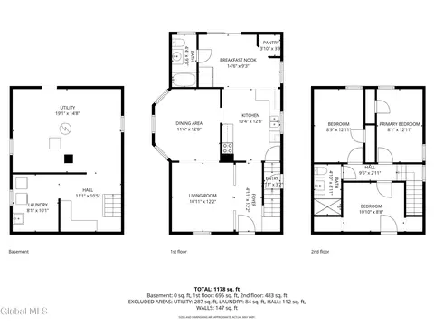 Floorplan - 837 Harrison Ave, Schenectady, NY 12306 photo 3 of 4