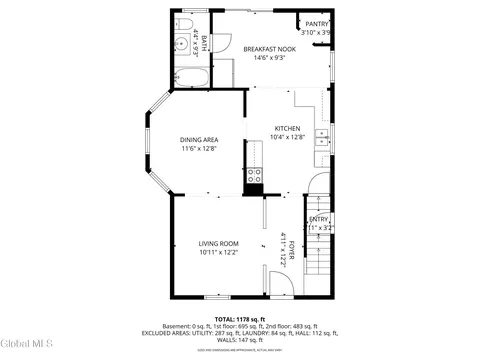 Floorplan - 837 Harrison Ave, Schenectady, NY 12306 photo 1 of 4