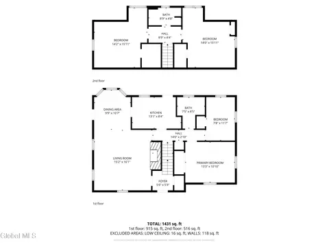 Floorplan - 57 Spring Rd, Schenectady, NY 12302 photo 3 of 3