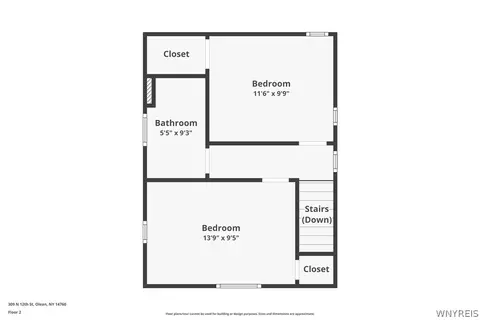 Floorplan - 309 N 12th St, Olean, NY 14760 photo 3 of 3