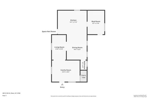 Floorplan - 309 N 12th St, Olean, NY 14760 photo 2 of 3