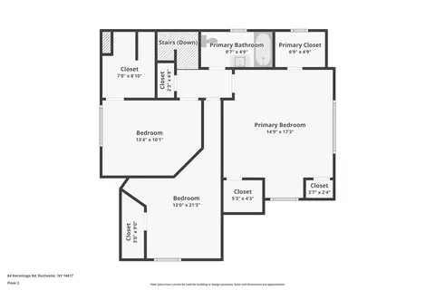 Floorplan - 64 Hermitage Rd, Irondequoit, NY 14617 photo 2 of 4