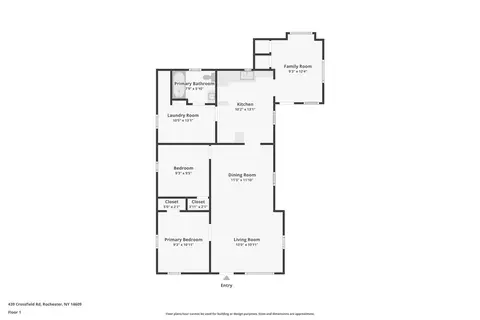 Floorplan - 439 Crossfield Rd, Irondequoit, NY 14609 photo 1 of 1