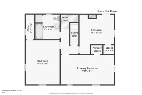 Floorplan - 81 Hoover Rd, Irondequoit, NY 14617 photo 1 of 5