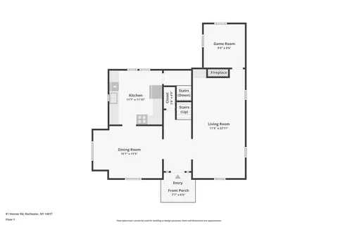 Floorplan - 81 Hoover Rd, Irondequoit, NY 14617 photo 3 of 5