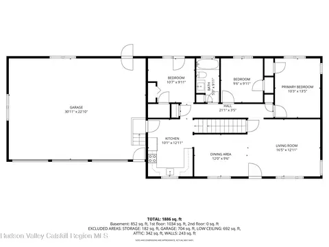 Floorplan - 1084 Codwise St, Kingston, NY 12401 photo 1 of 3