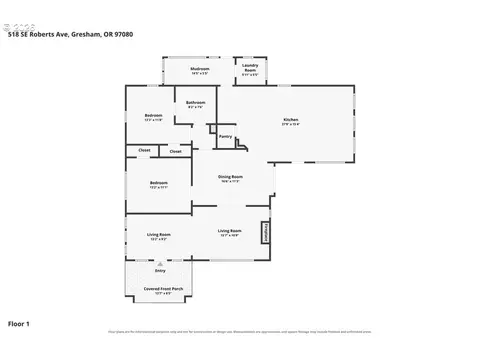 Floorplan - 518 SE Roberts Ave, Gresham, OR 97080 photo 1 of 1