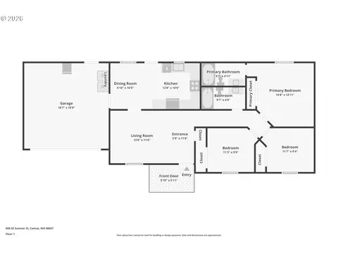 Floorplan - 608 SE Sumner St, Camas, WA 98607 photo 1 of 1