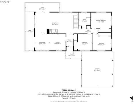 Floorplan - 11736 Orchard Ave, Mapleton, OR 97453 photo 3 of 6