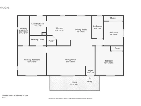 Floorplan - 5335 Daisy St #101, Springfield, OR 97478 photo 1 of 1