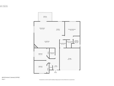 Floorplan - 850 SE Pineview Ct, Estacada, OR 97023 photo 1 of 1