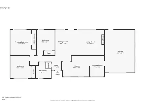 Floorplan - 807 Vincent St, Eugene, OR 97401 photo 1 of 1