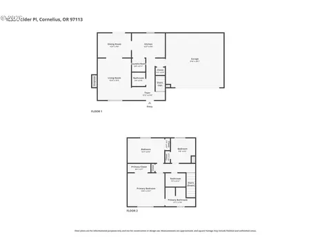 Floorplan - 1232 Elder Pl, Cornelius, OR 97113 photo 1 of 2