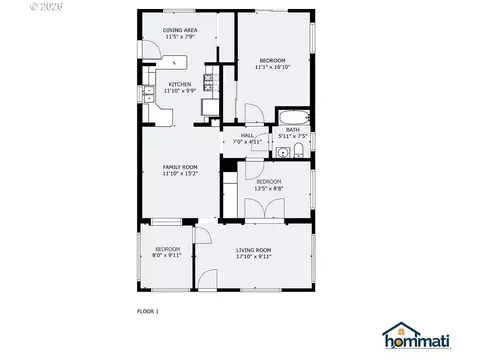 Floorplan - 3849 Roosevelt Blvd, Eugene, OR 97402 photo 1 of 1