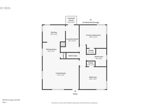 Floorplan - 886 Polk St, Eugene, OR 97402 photo 1 of 2