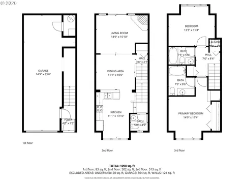 Floorplan - 15430 SW Sparrow Loop #102, Beaverton, OR 97007 photo 1 of 4
