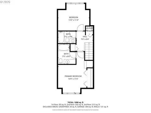 Floorplan - 15430 SW Sparrow Loop #102, Beaverton, OR 97007 photo 4 of 4