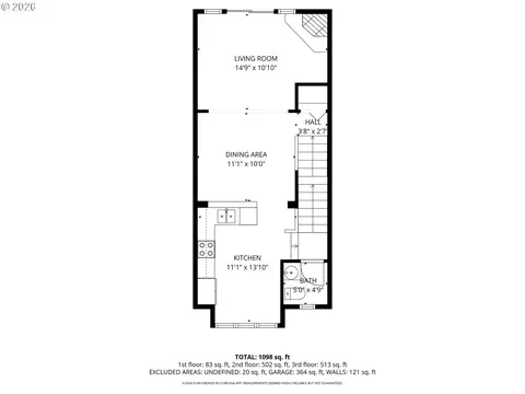 Floorplan - 15430 SW Sparrow Loop #102, Beaverton, OR 97007 photo 3 of 4