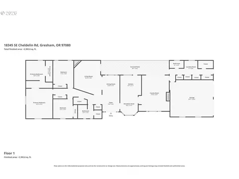 Floorplan - 18345 SE Cheldelin Rd, Gresham, OR 97080 photo 1 of 1