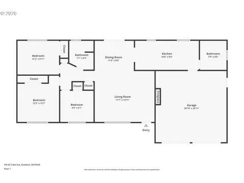 Floorplan - 910 SE 214th Ave, Gresham, OR 97030 photo 1 of 1