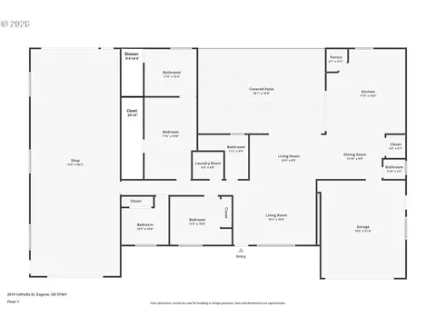 Floorplan - 2010 Valhalla St, Eugene, OR 97401 photo 1 of 1