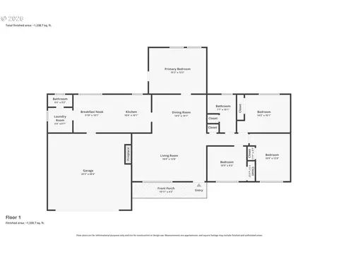 Floorplan - 2562 Dover Dr, Eugene, OR 97404 photo 1 of 1