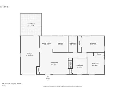 Floorplan - 1219 Pleasant St, Springfield, OR 97477 photo 1 of 1