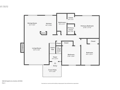 Floorplan - 1600 NW Angeline Ave, Gresham, OR 97030 photo 1 of 2