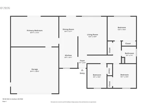 Floorplan - 705 NE 18th Ct, Gresham, OR 97030 photo 1 of 1
