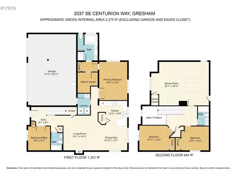 Floorplan - 2037 SE Centurion Way, Gresham, OR 97080 photo 2 of 2