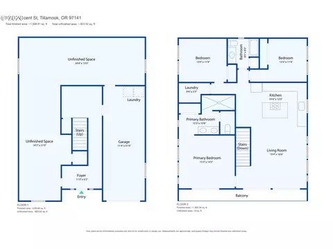 Floorplan - 175 Crescent St, Oceanside, OR 97134 photo 1 of 1