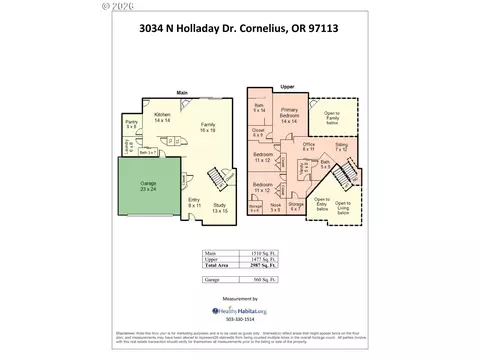 Floorplan - 3034 N Holladay Dr, Cornelius, OR 97113 photo 1 of 1