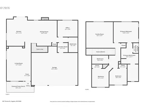 Floorplan - 857 Throne Dr, Eugene, OR 97402 photo 1 of 1