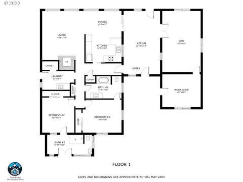 Floorplan - 4630 W Hillside Dr, Eugene, OR 97405 photo 1 of 1