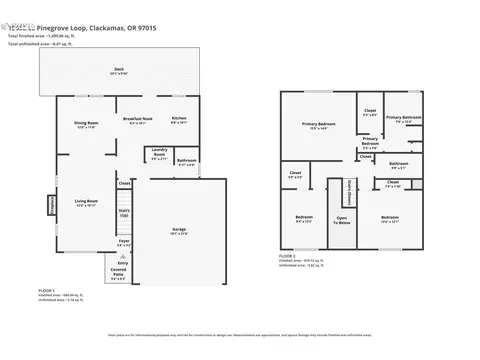 Floorplan - 15052 SE Pinegrove Loop, Clackamas, OR 97015 photo 1 of 3