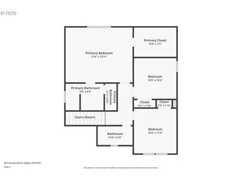 Floorplan - 503 Honeysuckle Ln, Eugene, OR 97401 photo 2 of 3