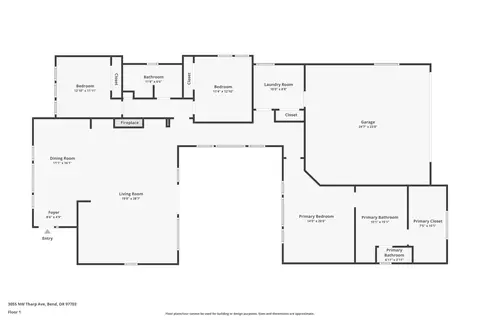 Floorplan - 3055 NW Tharp Ave, Bend, OR 97703 photo 1 of 1