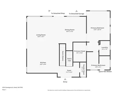 Floorplan - 22310 Sweetgrass Dr, Bend, OR 97702 photo 2 of 4