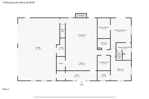 Floorplan - 17216 Jacinto Rd, Bend, OR 97707 photo 1 of 3
