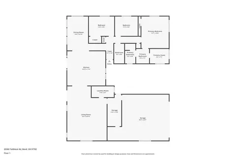 Floorplan - 20380 Tailblock Rd, Bend, OR 97702 photo 1 of 1