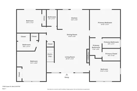Floorplan - 17039 Cooper Dr, Bend, OR 97707 photo 3 of 4