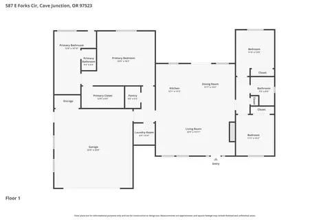 Floorplan - 587 E Forks Cir, Cave Junction, OR 97523 photo 1 of 1