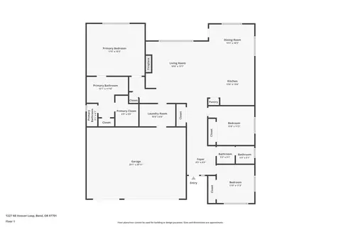 Floorplan - 1227 NE Hoover Loop, Bend, OR 97701 photo 1 of 2