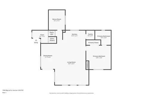 Floorplan - 17822 Big Leaf Ln, Sunriver, OR 97707 photo 2 of 3