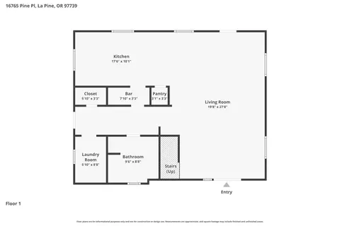 Floorplan - 16765 Pine Pl, La Pine, OR 97739 photo 1 of 2