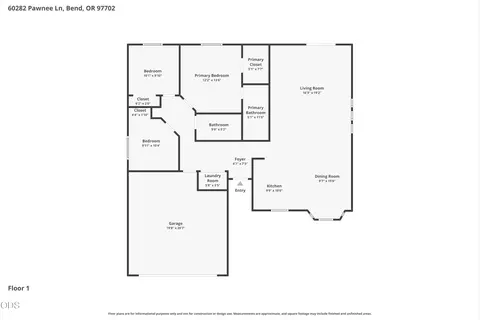 Floorplan - 60282 Pawnee Ln, Bend, OR 97702 photo 1 of 1